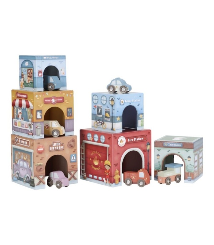 TORRE ENCAJABLE CIUDAD CON COCHES LITTLE