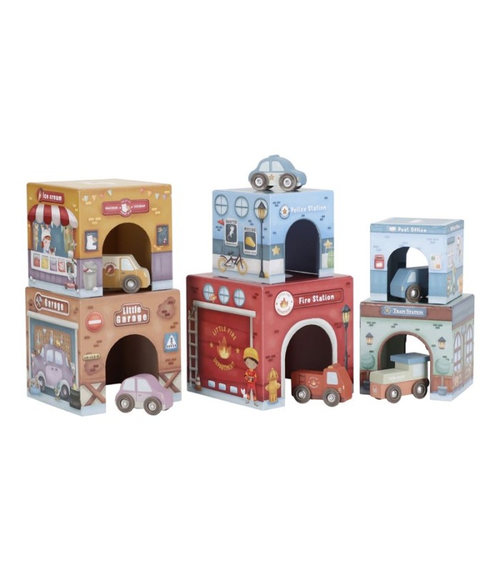 TORRE ENCAJABLE CIUDAD CON COCHES LITTLE