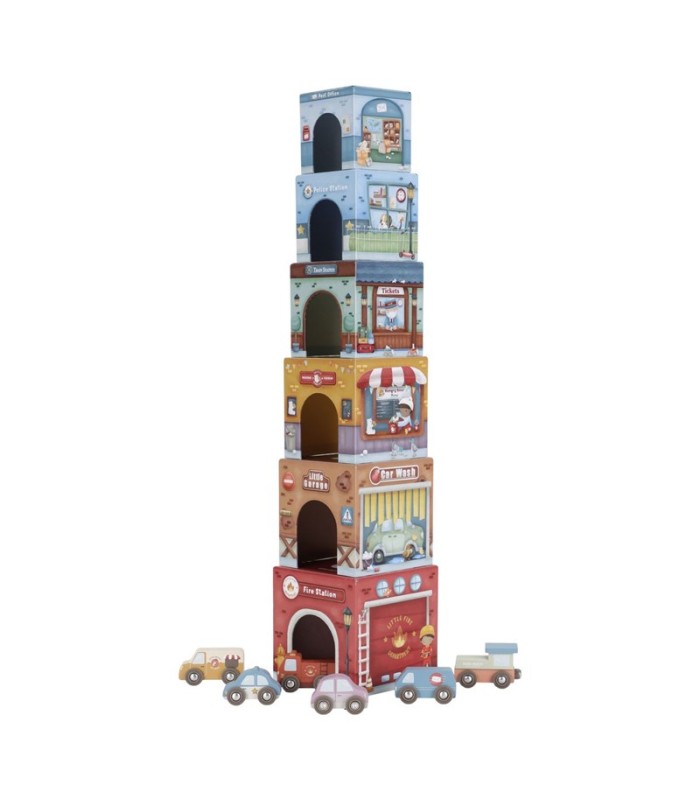 TORRE ENCAJABLE CIUDAD CON COCHES LITTLE
