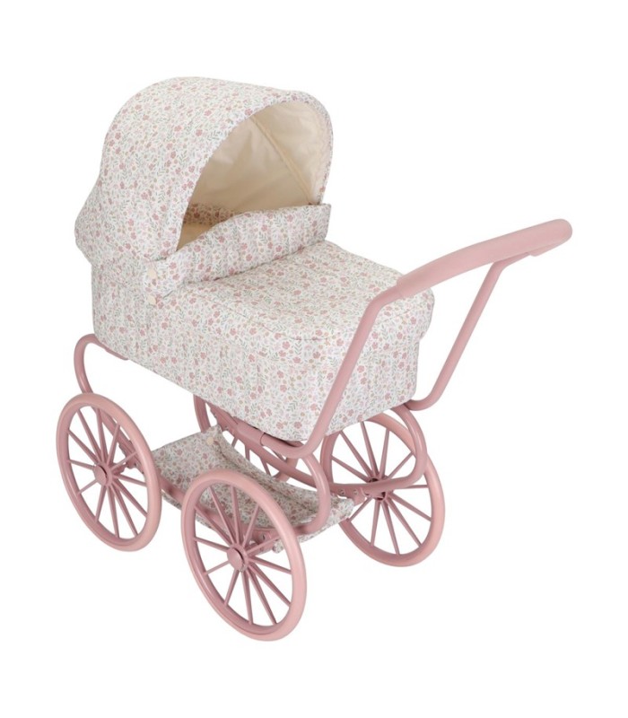 CARRITO MUÑECAS METAL FLORES LITTLE DUTCH