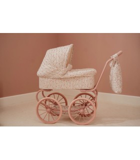 CARRITO MUÑECAS METAL FLORES LITTLE DUTCH