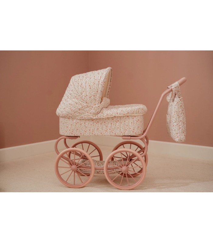 CARRITO MUÑECAS METAL FLORES LITTLE DUTCH