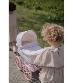CARRITO MUÑECAS METAL FLORES LITTLE DUTCH