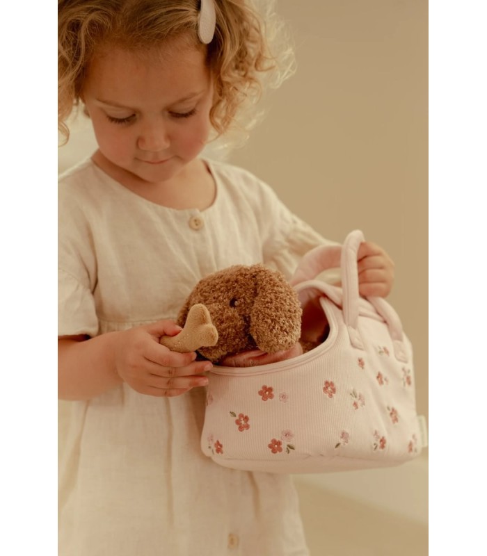 PERRITO PELUCHE JACKIE CON BOLSA LITTLE DUTCH