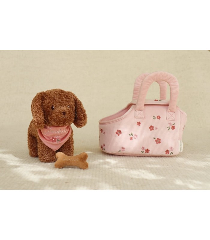 PERRITO PELUCHE JACKIE CON BOLSA LITTLE DUTCH