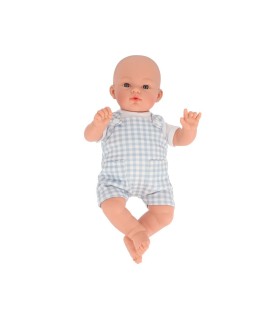 Muñeco Mateo con Peto Vichy Azul