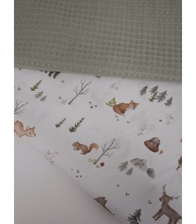 Muñecos de la selva y waffle verde