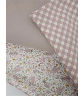 Shoftshell rosa, flor y Vichy rosa