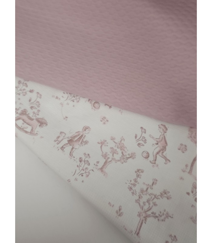 Tela Martha y piqué Australia rosa