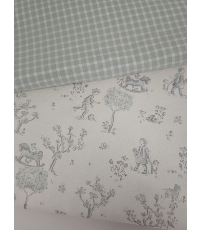 Tela Martha y Vichy Lali verde