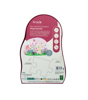 Puzzle de formas - las flores de Mrs. Rabbit - 12 piezas