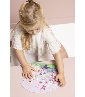 Puzzle de formas - las flores de Mrs. Rabbit - 12 piezas