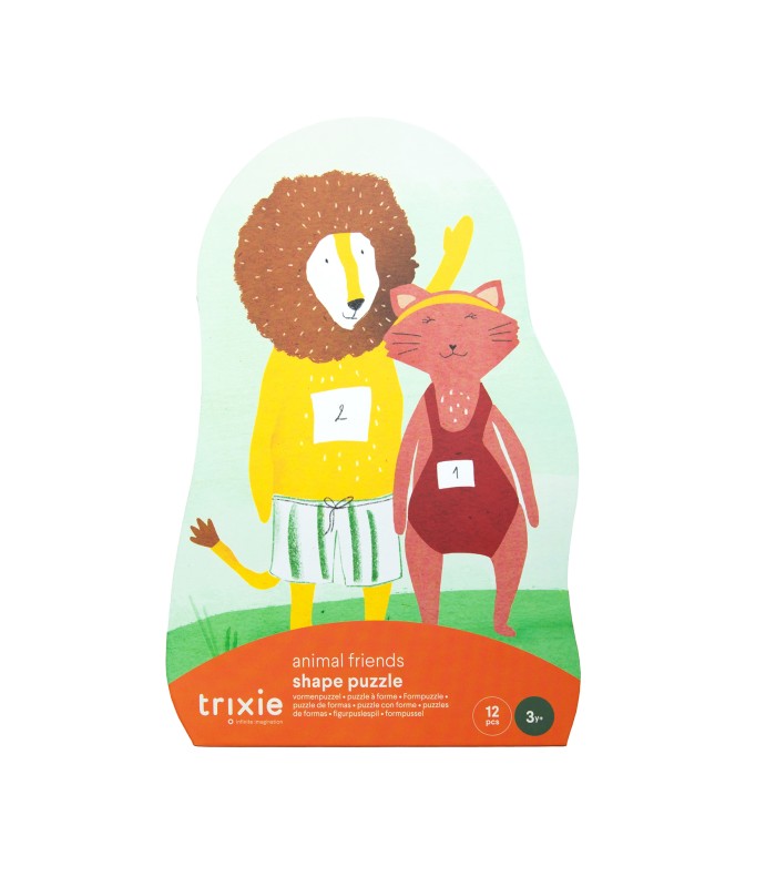 Puzzle de formas - Amigos de los animales - 12 piezas