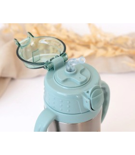 Botella ardilla de acero inoxidable con asas salvia 280ml